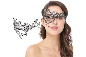 RALLEYFUN Masquerade Mask for Women Venetian Metal Party For Carnival Halloween Costume Cosplay