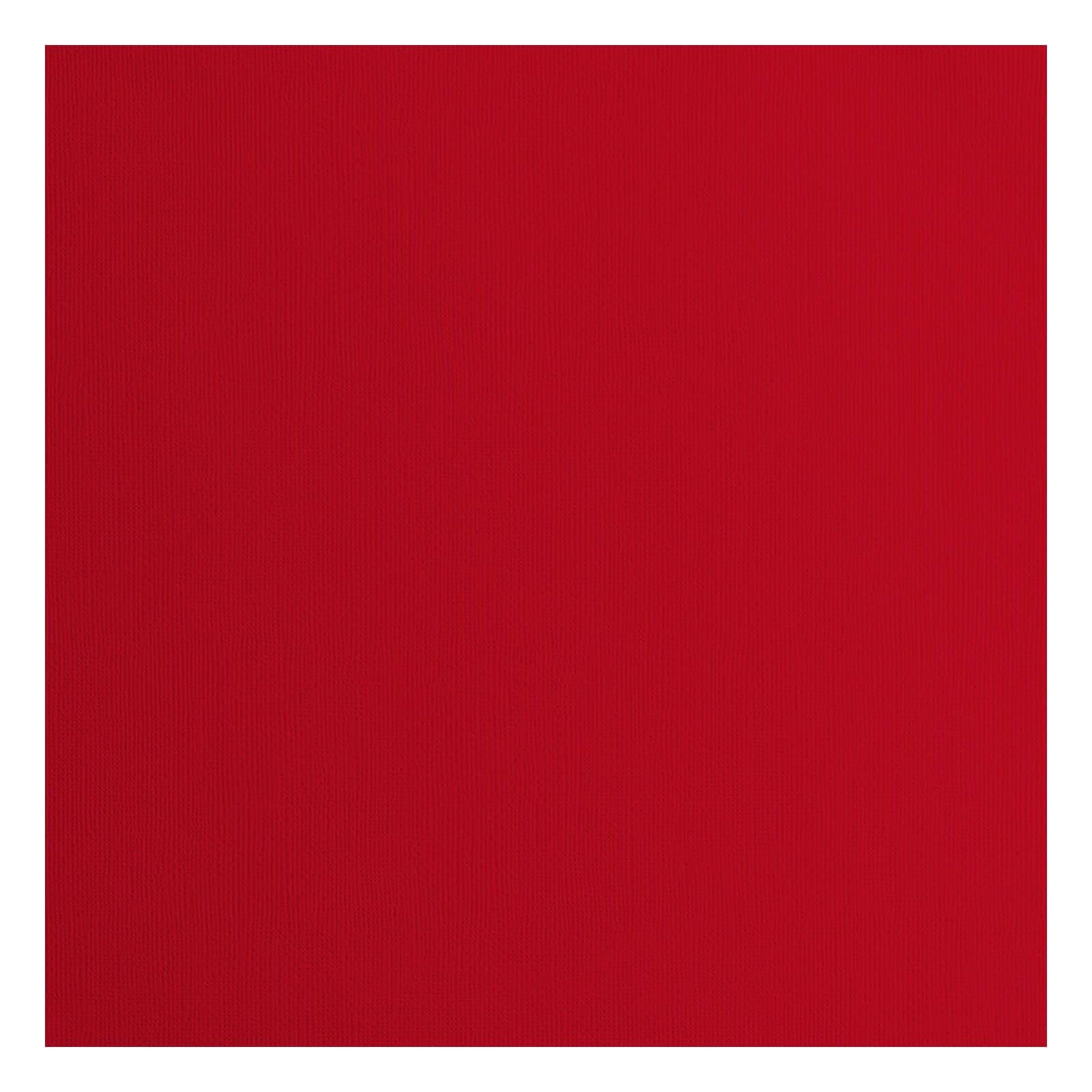 Florence Cardstock Textured - Coloured Card Making Supplies 12 x 12 inch - Red - 20 Sheets - Coloured Paper for Scrapbooking, Card Making, Die Cutting and Paper Crafts - 216 GSM - Poppy