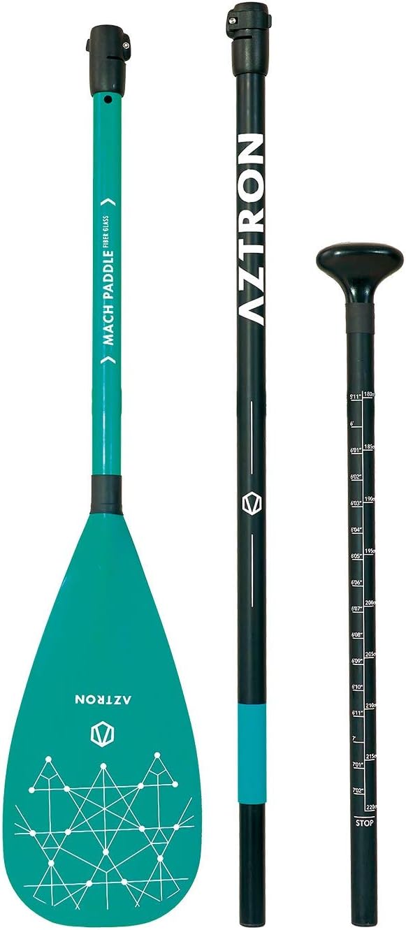Aztron Mach - Remo de 3 Secciones Unisex para Adulto, Color Verde Agua, 180-220 cm x 26 mm