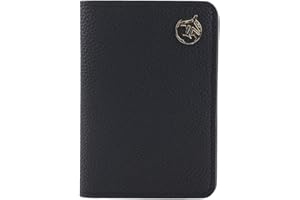 Lychii Passport Holder Cover, PU Leather Travel Wallet Case Organiser for Passport, Business Cards, Credit Cards, Boarding Passes (Black Wallet)