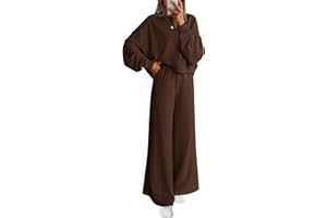 PRETTYGARDEN Women 2 Piece Outfits 2025 Fall Sweatsuits Crewneck Sweatshirt Wide Leg Sweatpants Lounge Sets Tracksuit