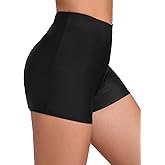 Danga bay Womens High Waisted Swim Board Shorts Tummy Control Swim Shorts Bathing Suit Bottoms Liner Swimsuit