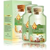 WFWJ Natural Bubble Plant Hair Dye, Botanical Bubble Hair Dye, Black | 300 ML, Hair Dye Shampoo for Gray Hair for Women and Men, Plant Extract, Simple to Use, 30ml 10 Packs