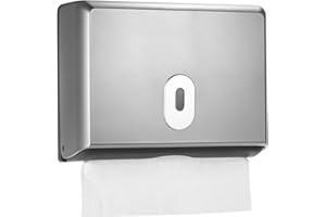 ANSELF Toilet Tissue Dispenser, Paper Towel Dispenser, Wall-Mounted Bathroom Tissue Dispenser (Silver)