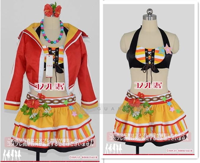 Amazon スターライトステージ デレステ Ssr 大槻唯 サマータイム ハイ 髪飾り付き コスプレ衣装風 コスプレ 仮装 通販