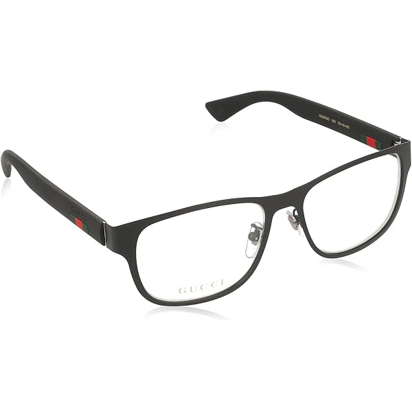 Amazon.com: Gucci GG1344O 001 Black Rectangle Men's Eyeglasses