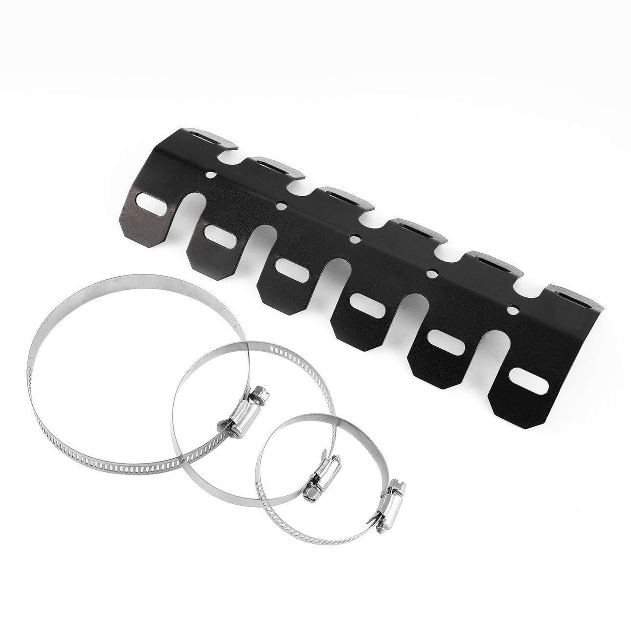 Paracalore Per Marmitta Moto Ihreesy - Scudo Termico Per Scarico, Diametro 25-51mm, Antiscottatura, Nero - Foto 5