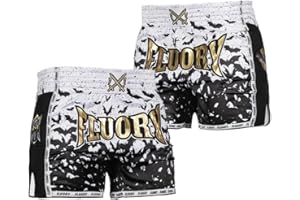 FLUORY Muay Thai Fight Shorts,MMA Shorts Clothing Training Cage Fighting Grappling Martial Arts Kickboxing Shorts Clothing