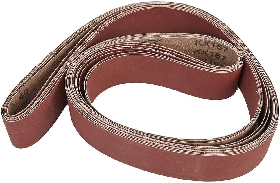 UTTASU 7pc 2" x 82" Sanding Belts Set 60-320 Grit Wood Metal Polishing Grinding