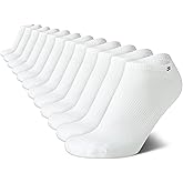 Tommy Hilfiger Womens No Show Socks - 12 Pack Lightweight Athletic Performance Cushioned Low Cut Running Socks for Women