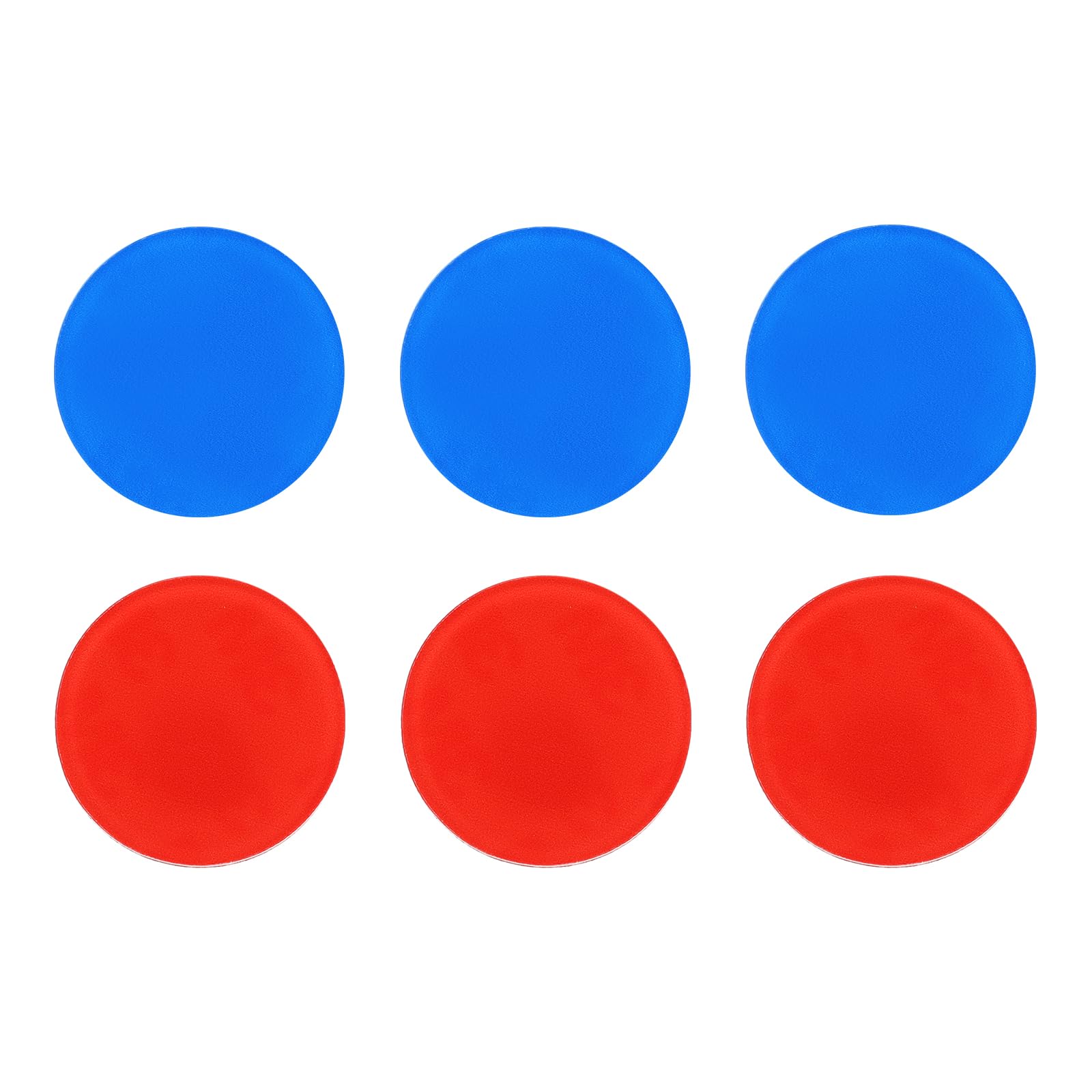 PATIKIL Self Stick Hot and Cold Water Label, 3 Pairs/6 Pack Acrylic Round Shape Sticker Signs for Faucets Sinks, Red/Blue