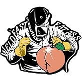 HTLiem Weld Fast Eat A** Waterproof Vinyl Sticker, Welder Sticker, Fitter, Blue Collar Decal, Funny Helmet Sticker for Men/Women, Hardhat Helmet Sticker, Tool Box Sticker