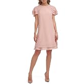 Jessica Howard Women's Flutter Sleeve Mini Sheath Boat Neck Dress