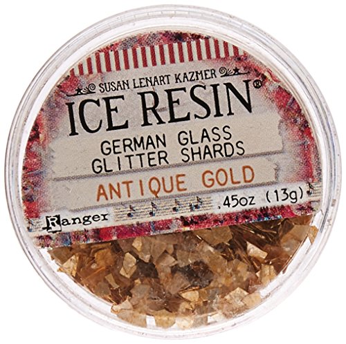 ICE Resin Glass Glitter Shards, Antique Gold