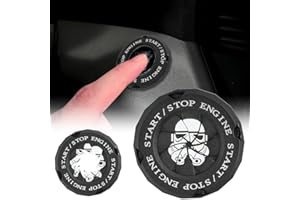 SIDASION Push to Start Button Cover Rotary Push Start Button Cover,Car Accessories Engine Start Stop Button Cover, Motorcycle Ignition Key Switch Cover,Car Stickers Interior Decor Gift