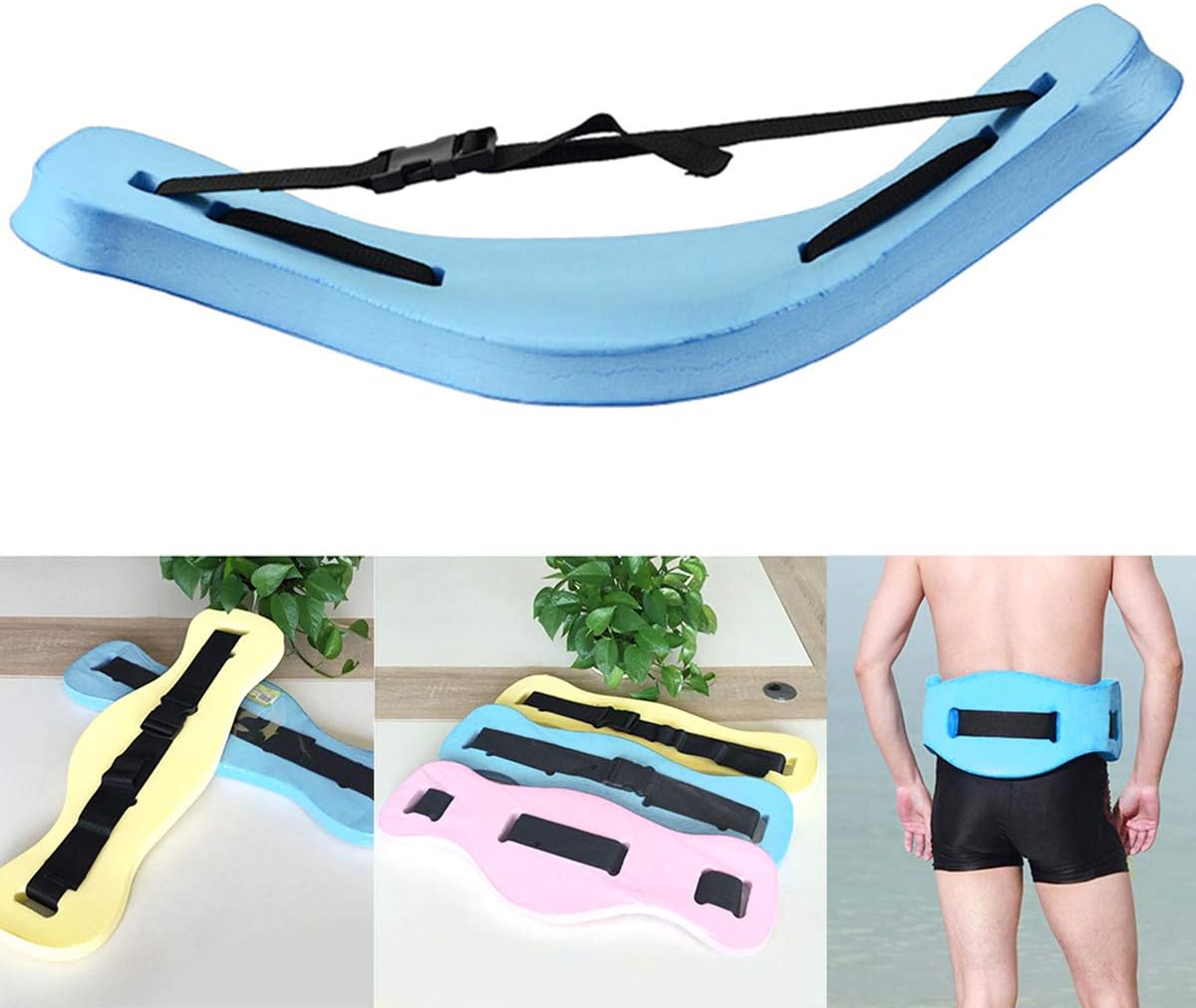 Bowanadacles Back-Floating Swimming Belt EVA Foam Swimming Training Auxiliary Swimming Kickboard for Beginners Adults Child (Yellow, 24.4" 8.7" 0.9") : Sports & Outdoors