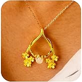 Aswinfon Ring Holder Necklace 18K Gold Plated Pendant 3-14 Sizes Wishbone Rings Keeper Necklaces Floral Dainty Jewelry Gift for Women Hers Nurses and Doctors