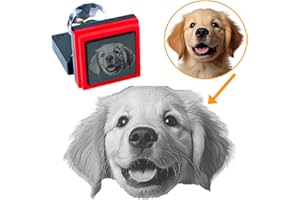 TIRXUIND Personalized Pet Portrait Stamp Custom Rubber Stamp with Your Dog or Cat’s Face Unique Keepsake Gift Scrapbooking, C
