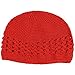 Shoe String King Knit Kufi Hat - Koopy Cap - Crochet Beanie (Red)