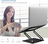 BoYata Laptop Stand Ergonomic Aluminum Height Adjustable 10-17 inch Black view 2