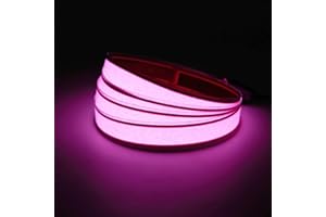 TiTiToo Pink EL Tape, 1m Long and 1.5cm Wide Glowing Strobing Flashing Light for DIY (Pink)