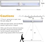 Jinlaili 2 Pack Wireless Under Cabinet Lights 10 LED Motion Sensor view 3