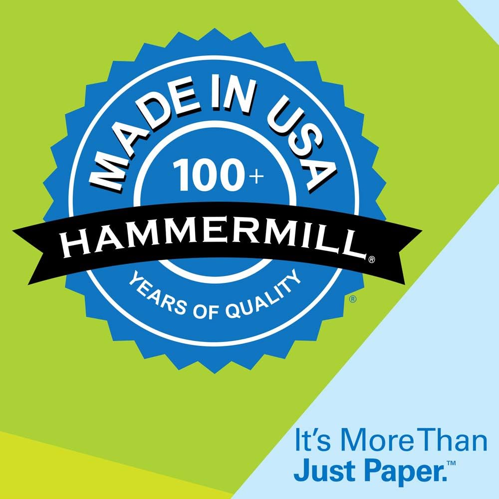 Hammermill Premium Color Copy 28lb Paper, 8.5x11, 1 Ream, 500 Sheets, Made in USA, Sustainably Sourced From American Family Tree Farms, 100 Bright, Acid Free, Premium Color Copy Printer Paper, 102467R : Laser Printer Paper : Office Products