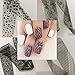 XICHEN Starry Sky Stars Nail Art Stickers Tips Wraps Foil Transfer Adhesive Glitters Acrylic DIY Decoration -16 Black lace models（4cm100cm) (Black)
