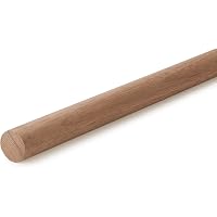 Cindoco 1/4 Inch Walnut Dowel - 36 Inch Solid Wood Round Dowel For Woodworking