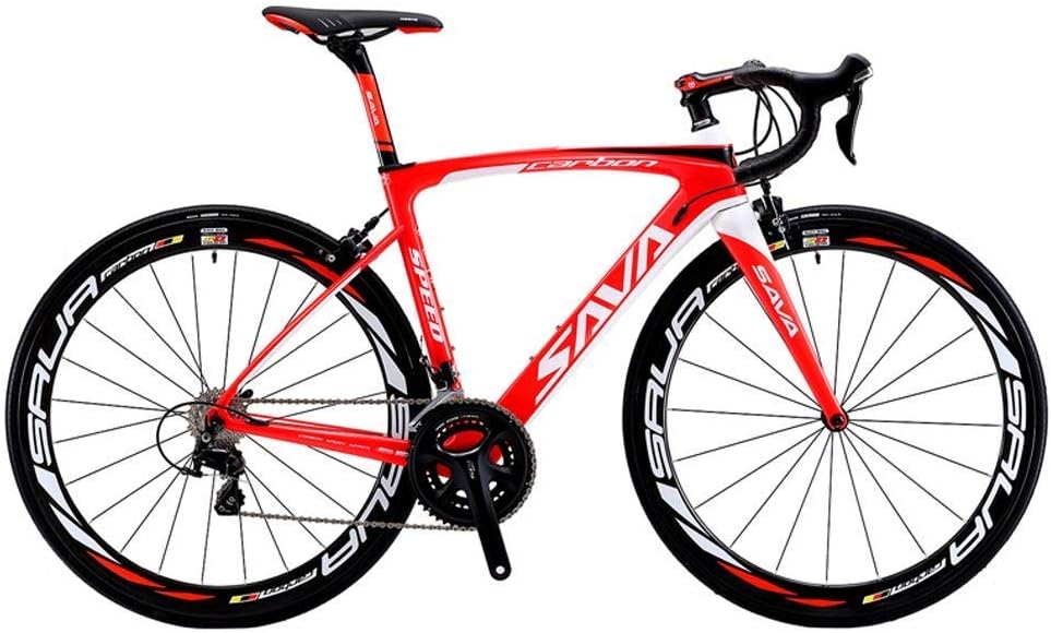 SAVADECK Herd6.0 Carbon Road Bike T800 Full Carbon Fiber 700C Racing Bike with Shimano 105 R7000 22 Speed Groupset and 3K Carbon Clincher Wheelset Ultralight Road Bicycle