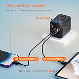 BigFish Universal Travel Adapter with 2 USB A & 2 USB C, 4 USB Ports view 5