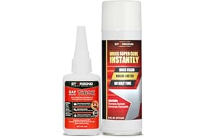 Starbond 2 oz Thick CA Glue with 6 oz Aerosol Activator Bundle Premium Cyanoacrylate Super Glue for Mitre Joint Bonding, Woodworking, Carpentry, Archery Fletching