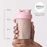 Free Soul Protein Shaker Bottle 400ml Pink with Mixball BPA Free view 4