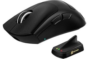 MAMBASNAKE ATTACKSHARK V8 Wireless Ultralight Gaming Mouse with 8K Polling,42000 DPI,Nordic54L15 MCU Chip,PAW3950 Max Sensor-