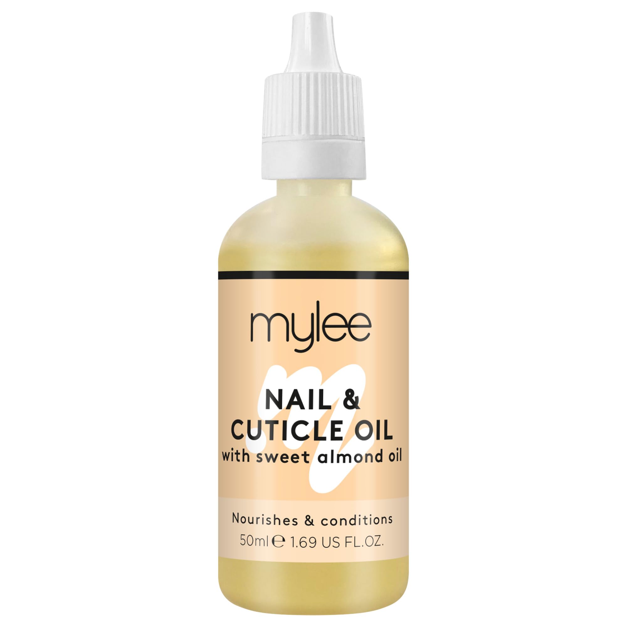 Mylee Sweet Almond Nail & Cuticle Oil 50ml, – Deeply Hydrating & Nourishing Cuticle Conditioner Oil, Non-Greasy Formula and Leaves No Sticky Residue, Lightly Scented With Almond Oil