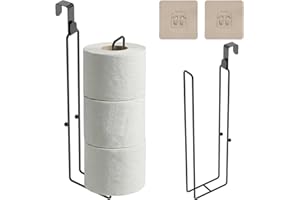 Over The Tank Toilet Paper Holder, Bathroom Toilet Paper Roll Holder for 3 Roll Tissue, Wall Mount Toilet Paper Storage, Self