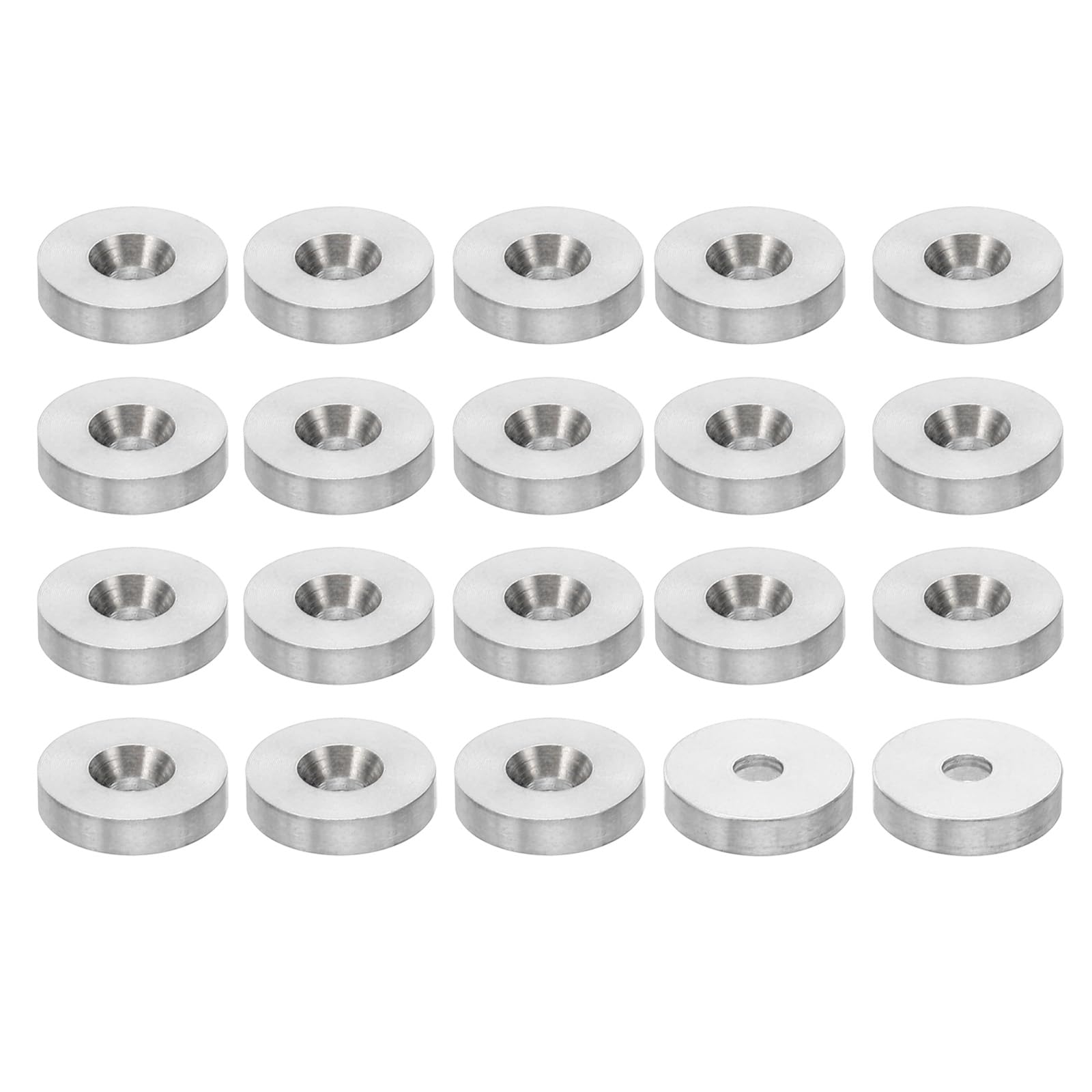 PATIKIL M3 Finish Countersunk Washer, 20pcs 13mm Dia. 3mm Tall Solid 304 Stainless Steel CNC Finish Cup Washer Flat Screw Head Gasket for Construction — image 1