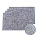 Placemats,Placemats for Dining Table,Heat-Resistant Placemats, Stain Resistant Washable PVC Table Mats,Kitchen Table mats (4, Smoky Grey)