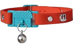New Kittyrama Cat Collar with Bell. As Seen in Vogue. Breakaway, Quick Release, Hypoallergenic, Vet Approved. Lightweight Kitten Collar. Soft & Comfy. Saffron