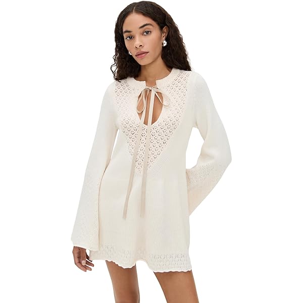 knee length dresses for ladies Cozy In Knit Sweater Mini Dress