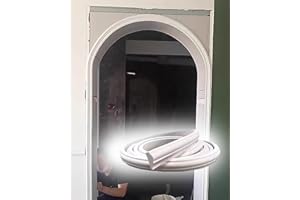 3.3-32.8 ft Long Wall Trim DIY Arch Kit, Curved Arch Trim Molding for Interior Door Frame, Cuttble Half Circle Moulding Decor
