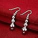 JIAEN Bead Earrings for Women Silver Plated Earrings Eardrop Sets (Ball)