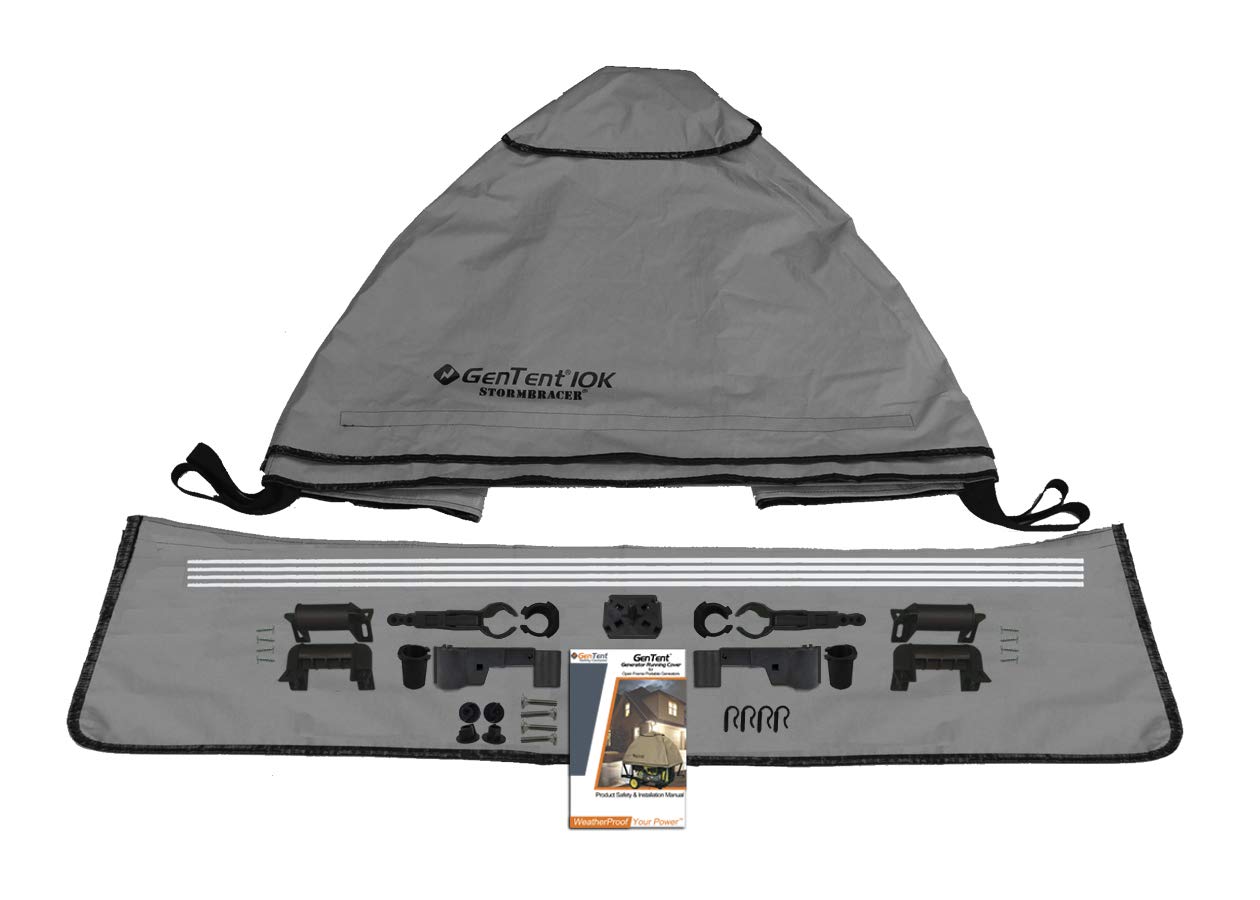 GenTent 10k Generator Tent Running Cover - Universal Kit (Standard, GreySkies) - Compatible with 3000w-10000w Portable Generators