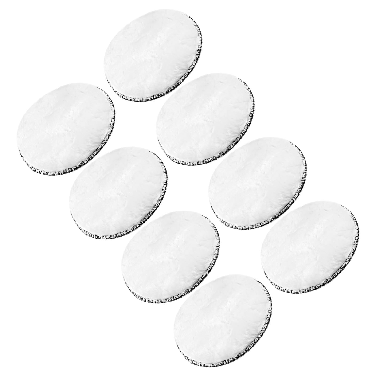 CoCud Wool Polishing Pad, 5" Diameter, Wool Hook and Loop Backing Buffing Pad - (Applications: for Cars, Glass, Wood Products), 8-Pieces