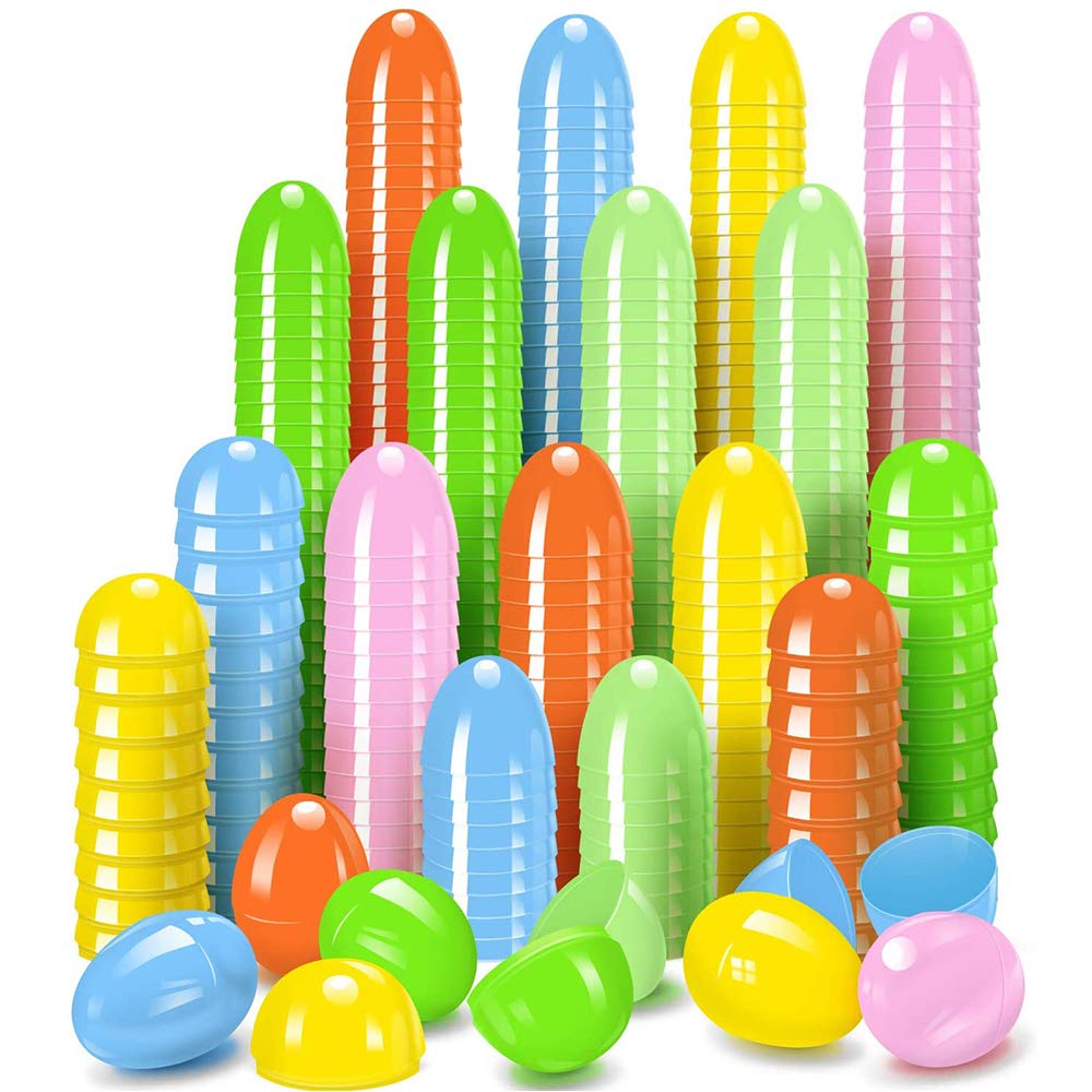 LOKIPA Plastic Easter Egg Assortment 60 Pcs Perfect for Easter Egg Hunt/Surprise Egg/Easter Hunt