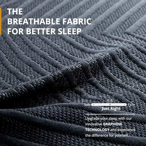 EGOHOME 14 Inch King Size Memory Foam Mattress, Pressure Relief, Cooling Gel Mattress in a Box, CertiPUR-US Certified, Therapeutic Medium Mattress, 76x80x14 Black