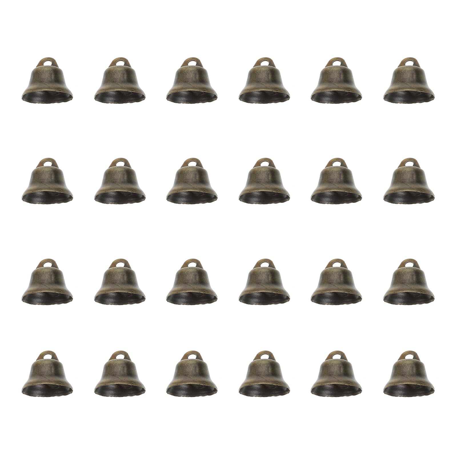 STOBOK 100Pcs Vintage Jingle Bells Small Decorative Copper Bells Metal SleighBell for Christmas Holiday Decorations DIY Crafts Wind Chimes, Bronze