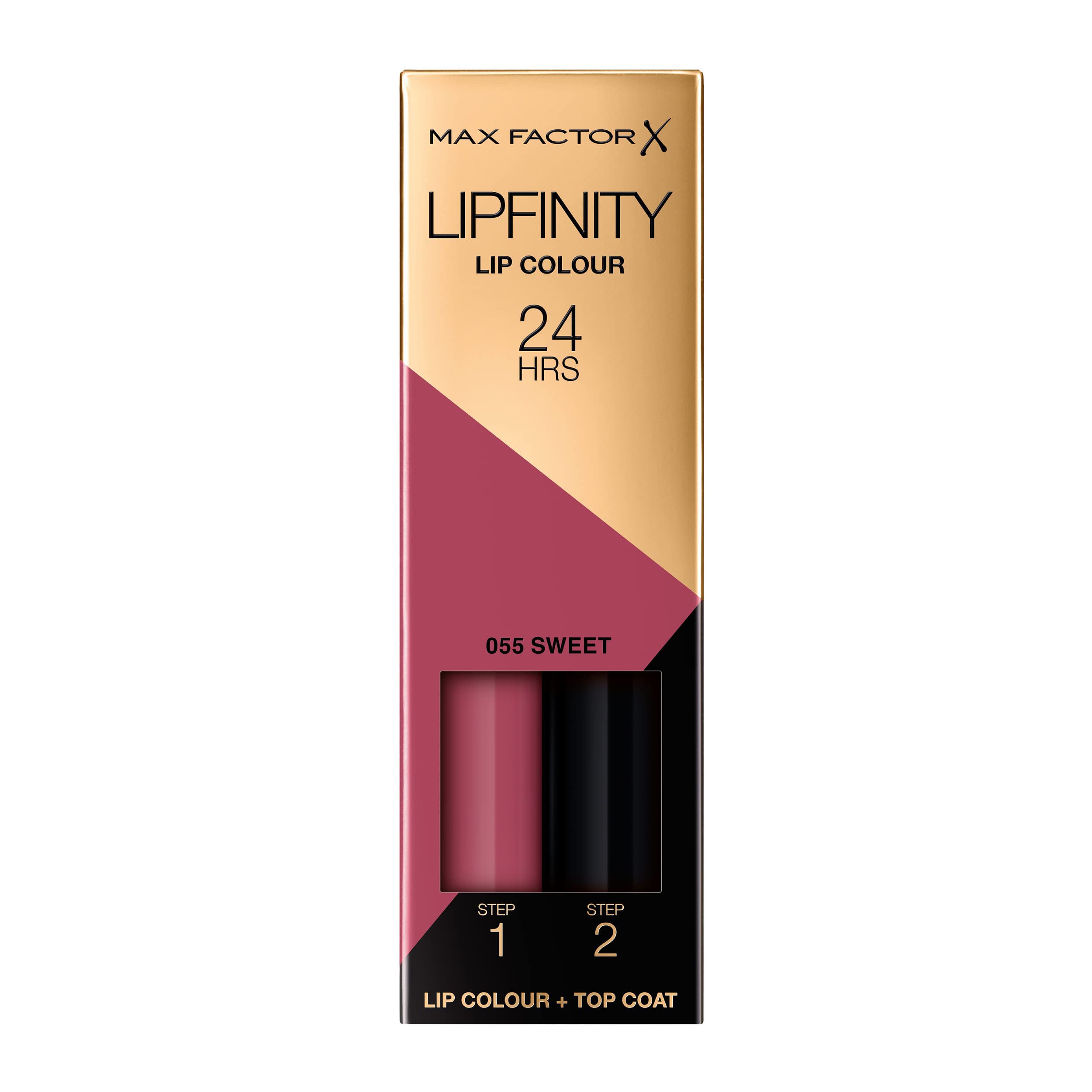 Max Factor Lipfinity Sweet, Long-Lasting, Two Step Lipstick, Vibrant Colour, Hydrating, Lasts 24 Hrs, Matte Lip Colour With Glossy Top Coat, 4.2g