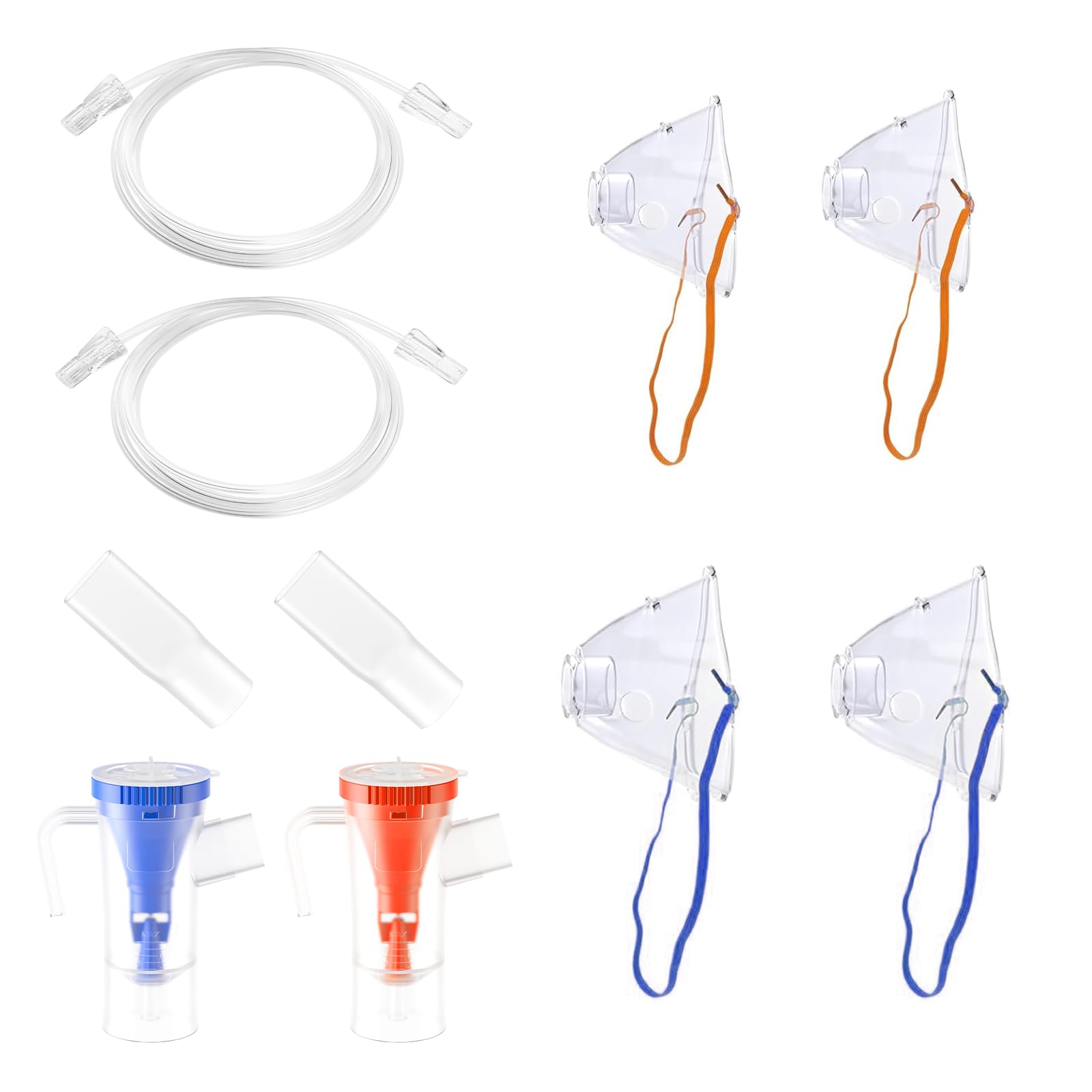 Photo 1 of 2 Packs Nebulizer Replacement Kit, Nebulizer Masks for Adults and Children, Full Nebulizer Parts for Two People to Use