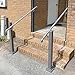 Mounting Post for Promenaid Handrail System, Aluminum, Charcoal Grey, 3